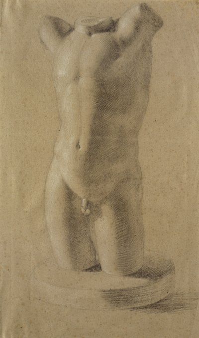 Torso van een Jonge Man op ronde sokkel, 1800 door Philipp Otto Runge
